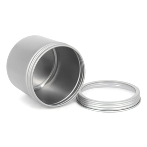 <span class=keywords><strong>Barattolo</strong></span> in Alluminio Personalizzato all'Ingrosso per Cosmetici, Candele Profumate, Contenitore Rotondo in Metallo - Product Image 2