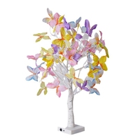 Künstliche Baum Schmetterling Baum Dekoration Licht Innen gebrauch Raum Tisch lampe batterie betrieben bunte Schmetterling LED Baum Lampe