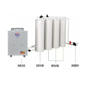 Système de chauffage par pompe à chaleur air-eau Yjiaren 380V R-410A, chauffe-eau métallique à économie d'énergie - Product Image 1