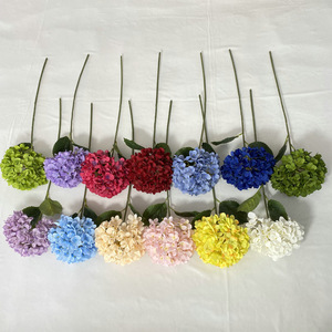 Vente en gros <span class=keywords><strong>de</strong></span> grandes têtes d'hortensias artificiels modernes faits à la main en soie verte, à tige unique, pour la décoration <span class=keywords><strong>de</strong></span> mariages, <span class=keywords><strong>de</strong></span> maisons et <span class=keywords><strong>de</strong></span> fêtes - Product Image 3