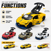 Prix d'usine : Mini-voiture de sport Divo en alliage métallique moulé sous pression 1:36, à rétrofriction, écologique, avec portes ouvrantes, finition course, pour garçons