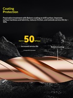 Foret à refroidissement interne 3D en acier au tungstène massif, queue fixe, foret hélicoïdal, outil de coupe CNC dédié à l'acier inoxydable