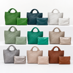 Nouveau sac à main en <span class=keywords><strong>cuir</strong></span> PU imperméable à fermeture éclair, grande capacité, multicolores, personnalisable, simple, à bandoulière - Product Image 1
