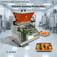 Machine de dépose de bonbons gélifiés bicolores, équipement de fabrication de bonbons en une seule opération, production créative de confiseries 2-en-1 chocolat et gélifiés