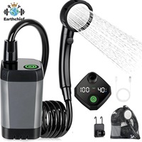 Nouvelle conception, douche électrique portable pressurisée rechargeable par USB 6000 mAh pour le camping en plein air, la plage et le lavage des animaux de compagnie