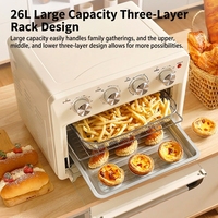 Four à Friture à Air Électrique Multifonctionnel 23L en Acier Inoxydable pour Usage Domestique avec Fonctions Intégrées de Cuisson à la Vapeur, Rôtissage, Cuisson et Déshydratation