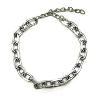 Collar de cadena gruesa estilo punk, exagerado, de metal pesado, para hombre, joyería gótica para discoteca.