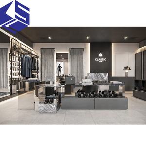 Espositore <span class=keywords><strong>di</strong></span> lusso moderno per <span class=keywords><strong>abbigliamento</strong></span> maschile Fashion-Forward in legno <span class=keywords><strong>negozio</strong></span> al dettaglio per vetrina - Product Image 1