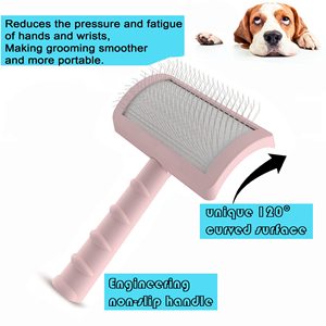 Brosse démêlante Petdom Odm pour chien, design incurvé, picots longs de 25 mm, manche pour démêler rapidement les nœuds - Product Image 3