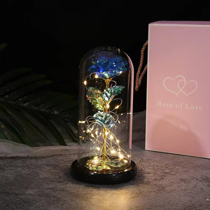 Luz Nocturna de Rosa Eterna con Cubierta de Cristal, Regalo para Cumpleaños, San Valentín, Novia, Madre, Decoración con Diseño de <span class=keywords><strong>Rosas</strong></span> - Product Image 4