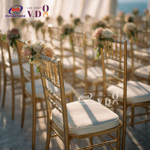 Marco de metal dorado Banquete Evento DE BODA Asientos apilables Muebles de fiesta de hotel Silla Chiavari - Product Image 4