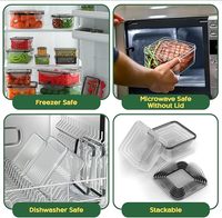 Lot de 33 contenants alimentaires en plastique assortis, hermétiques, anti-fuites, empilables, sans BPA, en PP, boîtes organisatrices pour la préparation des repas