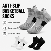 Chaussettes de basket-ball d'été pour hommes, tricotées standard en polyester, respirantes, écologiques, séchage rapide, anti-transpiration, antidérapantes