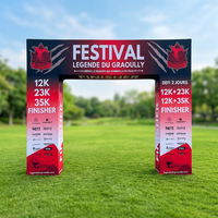 Arche publicitaire gonflable à LED à changement de couleur, accessoire de stand pour salon professionnel, pour organisateurs de tournois sportifs et festivals