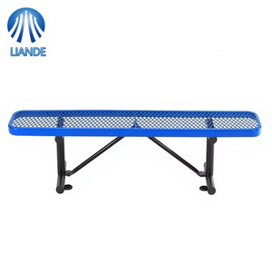 OEM 72" Modern Rectangular Steel Patio <strong>Bench</strong> for <strong>Garden</strong> Outdoor Park &amp; School Use-Durable &amp; Water Resistant - Product Image 4