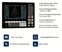 Fangling F5210H-C EtherCAT CNC Controller for Flame and Fiber Laser Composite Cutting Machine 10.4" Touch Screen