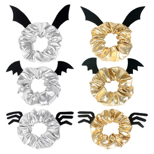 Coleteros Metálicos de Halloween con Alas de Murciélago y Araña, Elásticos y Divertidos para Cosplay, Accesorios para el Cabello para Mujeres en Festivales - Product Image 1