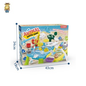 Table de jeu électrique sable et eau à double bassin avec fontaine, jouet de plage sensoriel extérieur pour tout-petits, vente en gros - Product Image 4