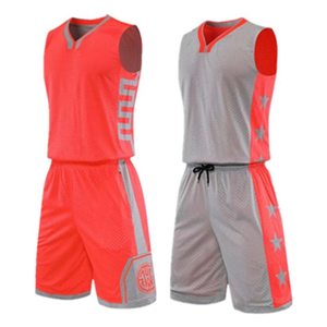 Vêtements de sport respirants pour hommes, vente en gros, ensembles d'uniformes de basket-ball avec short et maillot à vendre - Product Image 4