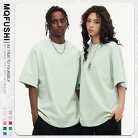 Kaos T-Shirt Unisex 350g Katun Combed Lengan Pendek, Model Longgar, Bahu Jatuh, Tebal, Berat, Cetak Kartun Hip Hop, Anti Kusut