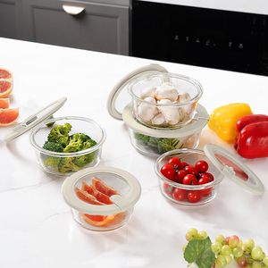 Boîte à lunch en verre borosilicate de haute qualité, multifonctionnelle, compatible micro-ondes, avec couvercle de conservation alimentaire personnalisable pour la cuisine - Vente en gros usine - Product Image 4