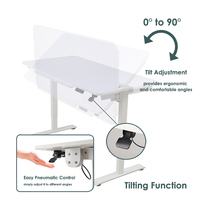 Cadre de bureau électrique réglable en hauteur avec design inclinable à 0-90 degrés pour bureau inclinable