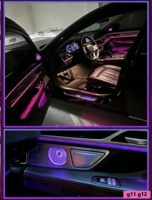 Autowellus pour Série 7 G11 G12 2016-2022 Nouvel ensemble de couvercles lumineux pour haut-parleurs de tweeter audio, en maille métallique pour tableau de bord avec lampes LED