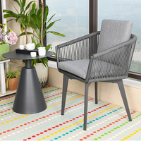 ZUOAN nouveau design étanche extérieur corde salle à manger chaise restaurant café chaises et tables de café