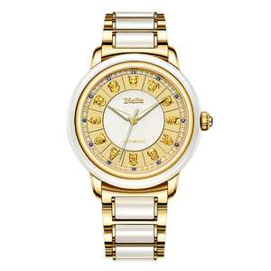 Montre mécanique pour homme Diella en acier inoxydable Jade automatique Couple simple tendance Business Luxe Saphir 6007 - Product Image 5