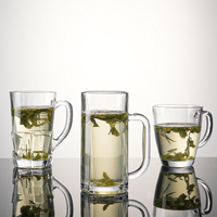 Divers modèles en gros avec logo personnalisé sublimation verre chopes à bière verre à bière avec poignée