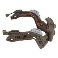 Kit Tactique Modulaire ARC Rail Intégré avec Boîtier de Batterie, Lampe IR, Lampe Torche LED, Double Lampe de Signalisation, Équipement pour Casque Rapide en Nylon