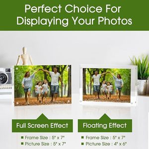 <span class=keywords><strong>Cadre</strong></span> photo en acrylique transparent magnétique avec aimants en néodyme N52, affichage de bureau sans <span class=keywords><strong>cadre</strong></span> - Product Image 6