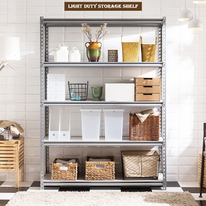 5 Layers Light Weight Adjustable Steel Angle Shelving Unit Packing Protection Feature Storage Shelf Rack ZW-ZY5A