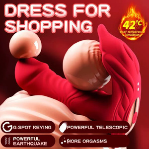 Großhandel Frauen Fitness Dildo <span class=keywords><strong>Massage</strong></span> gerät Kaninchen Vibrator 10 Frequenz Rose Beton Silikon Sexspielzeug für G-Punkt Masturbation - Product Image 5