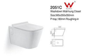 Inodoro de Cerámica de Una Pieza con Tanque de Agua Oculto, Estilo Moderno, Montado en la Pared, para Baño, Venta al Por Mayor de Fábrica - Product Image 1