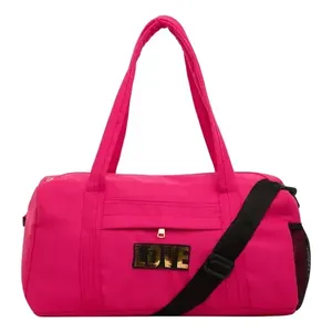 Bolsa de Viaje Rosa para Mujer Fana Lina, 25 cm, Diseño Love, Bolsa de Transporte - Product Image 4