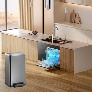 <span class=keywords><strong>Contenedor</strong></span> de <span class=keywords><strong>basura</strong></span> doméstico para Hotel comercial, Cubo de <span class=keywords><strong>reciclaje</strong></span> de oficina con pedal de oro negro de 50L, Pedal para oficinas, cubos de <span class=keywords><strong>basura</strong></span> - Product Image 2