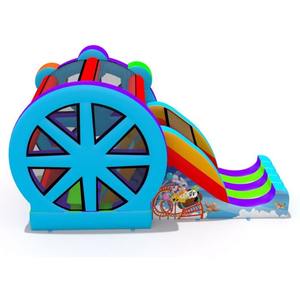 Château gonflable combiné toboggan et grande roue, pour utilisation humide ou sèche, idéal pour la <span class=keywords><strong>location</strong></span> de fêtes d'enfants - Product Image 2