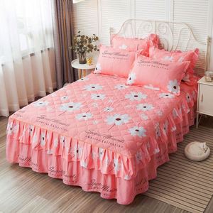 <span class=keywords><strong>Lenzuola</strong></span> Trapuntate Spesse, Tessuti per <span class=keywords><strong>Letto</strong></span>, Copriletto, Lenzuolo Piatto in Cotone con Motivi Floreali, Copriletto con Balza - Product Image 5