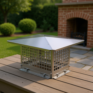 Capot de cheminée en acier inoxydable, 8x13 pouces, avec boulons réglables, couvercle en maille pour foyer, utilisation en extérieur - Product Image 2