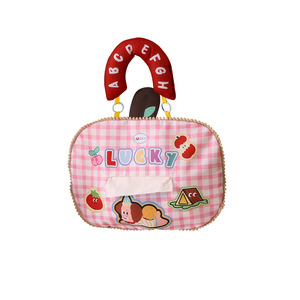 Lucky Car Tissue Holder Hanging Apple Cartoon Design Waterproof Portable Large Capacity For Auto Use - Product Image 5
