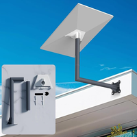 Kit de Support Mural Long pour Starlink Internet Satellite Génération 3 avec Adaptateur de Poteau Blanc pour Antenne Starlink V3