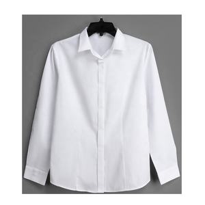 Kunden spezifisches Design farbiges Langarmhemd Atmungsaktives weißes Hemd aus Twill-Stoff für den gewerblichen Gebrauch - Product Image 2