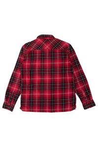 Chemise habillée décontractée en flanelle à manches longues pour homme, à carreaux, infroissable, en sergé, avec imprimé pailleté crocheté et bouton unique, vente en gros - Product Image 3