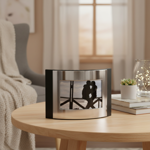 Cadre photo métallique de luxe 180x130mm en fer et alliage de bois - Brillant - Pour décoration intérieure, table, mariage - Tailles 50x70, 30x40, 40x60 - Product Image 3