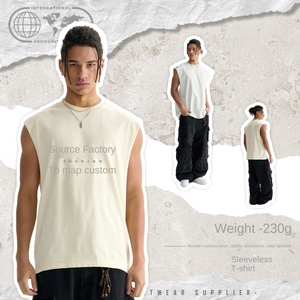 Abbigliamento Maschile Dreaming Lion |   T-Shirt Senza Maniche in Puro Cotone di Alta Qualità, Stile Retrò, Estiva, Ampia e Traspirante con Bordi Irregolari - Product Image 1