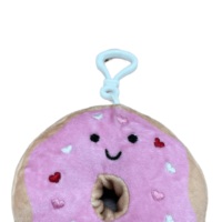 Porte-clés en peluche mini personnalisé, jouets en peluche personnalisés, porte-clés donut dessert, pendentif mascotte douce, porte-clés en peluche sur mesure