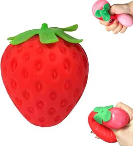 Juguetes de Frutas al por Mayor, OEM, Personalizados, Realistas, de Durian y Fresa, de Plástico PVC TPR, para Aliviar el Estrés - Product Image 1