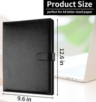 Organiseur de documents A4 en cuir PU personnalisé Haoran, porte-documents multifonctionnel, classeur, sac à motifs pour conférences d'affaires
