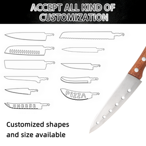 Wood handle multi-functional kitchen knife with sharp stainless steel blade. Fruit and <b>vegetable</b> cutter. Best-selling DIY OEM - Product Image 5